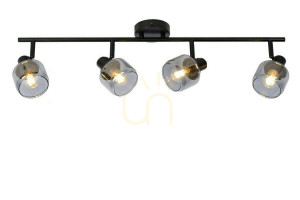 Reflektor Lucide BJORN 4xE14 čierny retro 74 cm 77979/04/30
