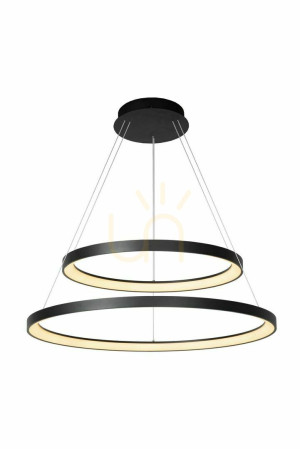 Závesné svietidlo Lucide VIDAL čierne LED 92W 4160 lm 2700K 46403/92/30