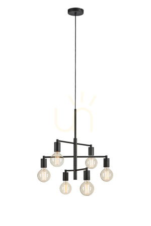 Prívesné svietidlo Markslojd Cielo 6x40W čierne kovové 50 cm 108717
