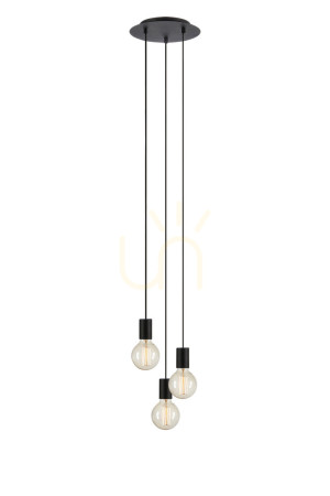 Prívesné svietidlo Markslojd CIELO 108733 čierne 3x40W kovové 160 cm