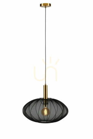 Prívesné svetlo Lucide CORINA čierne zlaté 50 cm E27 Japandi 03447/52/30