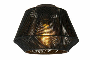 Plafón Lucide JESSICA čierny Japandi 30 cm E27 10121/30/30