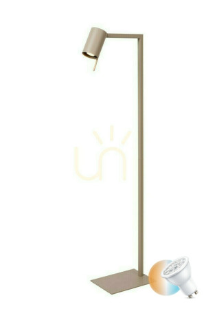 Stojacia lampa Lucide LESLEY sivá kovová GU10 LED CCT 130 cm