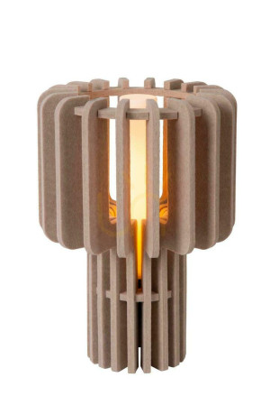 Stolová lampa Lucide Rollo šedá Japandi E27 35 cm