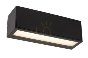 Vonkajšie nástenné svietidlo Lucide SUTTON čierne LED IP65 2W hliník