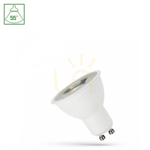 Led Gu10 230 V 4 W Smd 55st Cw so spektrálnou šošovkou