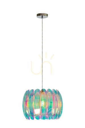 Závesné svietidlo Lucide GLINSTAR 34447/40/99 sivé 40 cm E27 160 cm