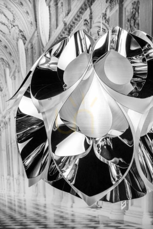Závesné svietidlo Slamp Flora Medium Silver.