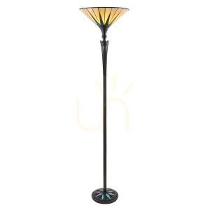 Tmavá hviezda Tiffany Viacfarebná stojaca lampa 64042 Interiéry.
