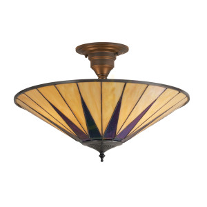 Viacfarebná stropná lampa Dark Star Tiffany 64043 Interiéry.