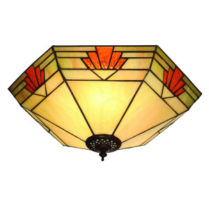 Plafón Interiors Nevada Tiffany multicolor sklo oceľ 40 cm 64284