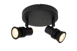 Plafón Lucide KIANTI čierny 2x GU10 LED CCT 53901/12/30