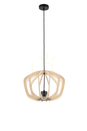 Závesné svietidlo Sigma SUMMER GU10 drevené čierne 40 cm SKU 40925