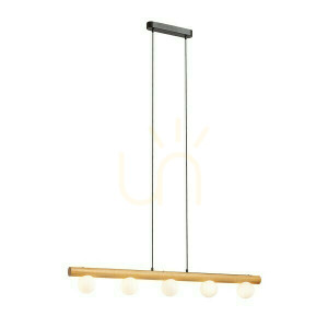 Závesné svietidlo Noctis Wood/Opale Glass 230 V Led G9 5x7 W.