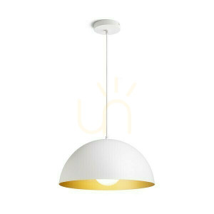 Gladys 40 bielo-zlatá závesná lampa 230 V Led E27 30 W.