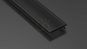 Tienidlo pre LED profil LUMINES SLIM v2 PMMA čierne 2 m