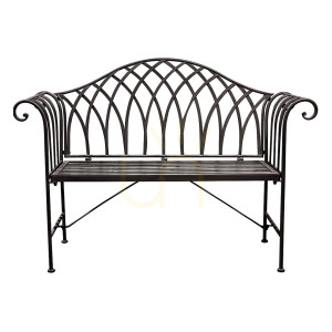 Záhradná kovová lavička Gallery Direct Duchess Noir čierna 128 cm