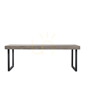 Jedálenský stôl Gallery Direct Taranto 221 cm teakové drevo a železo prírodný
