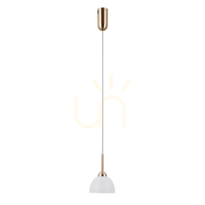 Závesné LED svietidlo Italux Montiela zlaté saténové sklo PND-34374-1-HBR