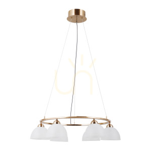 Prívesné LED svietidlo Italux Montiela zlaté saténové sklo 6x30W PND-34374-6-HBR