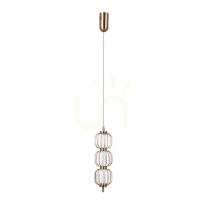 Závesné svietidlo Italux Pedro LED zlaté 3x12W PND-34405-3V-HBR