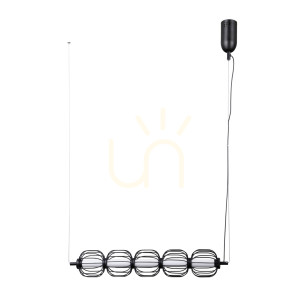 Závesné LED svietidlo Italux Pedro 5x 20W čierne matné PND-34405-5-BK