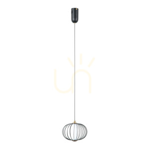 Závesné svietidlo Italux Rabel LED čierne matné 5W PND-344221-1-BK