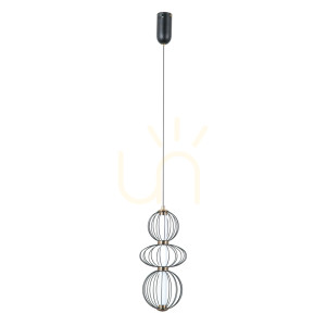 Prívesné svietidlo Italux Rabel LED čierne matné 3x10W PND-344221-3V-BK