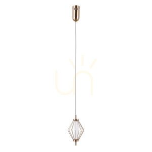 Závesné LED svietidlo Italux Sevil zlaté 5W 3000K PND-34403-1-HBR