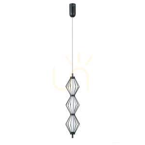 Závesné LED svietidlo Italux Sevil čierne 3x15W PND-34403-3V-BK