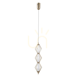Závesné LED svetlo Italux Sevil zlaté 3x15W 3000K IP20 PND-34403-3V-HBR