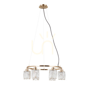 Závesná lampa Italux Simona zlatá 6x E14 PND-40814-6-HBR