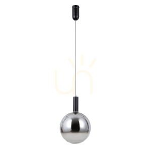 Závesné svietidlo Italux LED čierne sklo 5W 3000K PND-34378-1L-BK