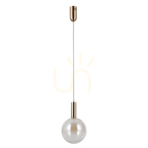 Závesné LED svietidlo Italux Strela zlaté sklo 5W PND-34378-1M-HBR