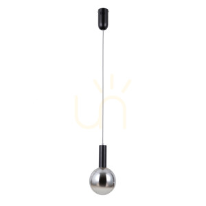 Prívesné LED svietidlo Italux čierne sklo 5W IP20 PND-34378-1S-BK