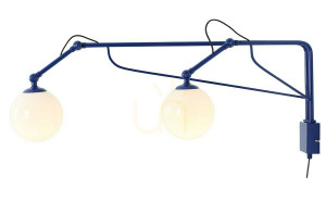 Nástenné svietidlo Aldex Soho Glass 2 Cobalt 1105D25
