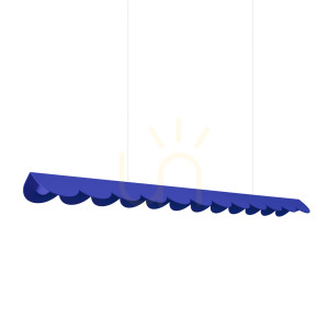BISCUIT ultramarínová LED závesná lampa 3000K