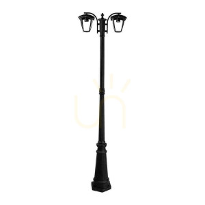 Záhradné svietidlo V-TAC 2XE27 1990mm IP44 čierne VT-739