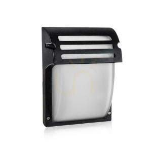V-TAC Záhradné nástenné svietidlo Frosted Glass Black Matte VT-754