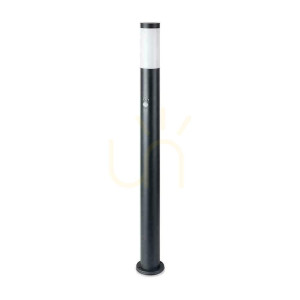 V-TAC 110CM záhradný stĺp čierny E27 Senzor pohybu VT-838-110