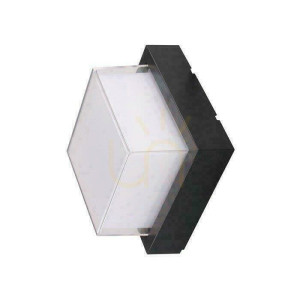 V-TAC 7W LED čierne štvorcové svietidlo IP65 VT-831 3000K 700lm