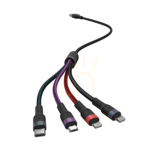 Kábel 4 v 1 1,2Mb V-TAC PD 2,4A VT-5351