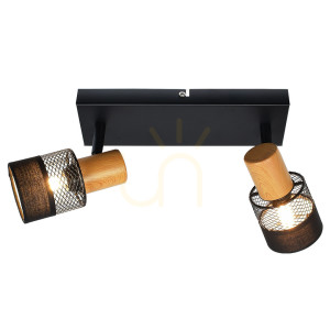 Reflektor Italux Coletta čierny 2-bodový E14 LED dymateľný SPL-90110-2