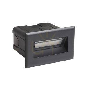 Vonkajšie zapustené LED svetlo Italux Erba čierne 3W IP65 4000K ONFL-0332-4K