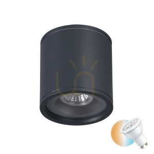Vonkajší strop Italux Tormi čierny IP54 GU10 OPN-39039-BK
