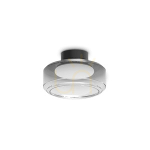 Plafón Ideallux TOPICO 333007 LED 12W D25 čierny/sklo