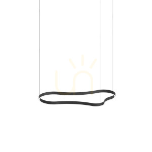 Prívesné svetlo Ideallux Waves-2 SP Nero čierne LED 45W 345246