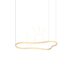 Prívesné svetlo Ideallux Waves 345284 zlaté LED 54W 155,6 cm