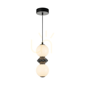 Závesné LED svietidlo Italux Balos čierne 10W 3000K PND-94921-2A-BK
