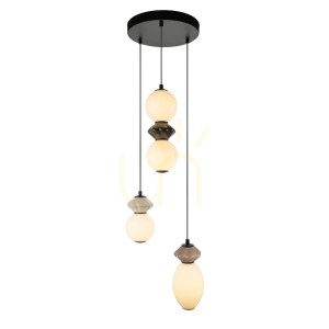 Závesné svietidlo Italux Balos LED čierne 19W 3000K PND-94921-4R-BK